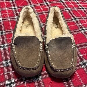 UGG Brown Shearling Lined Moccasins